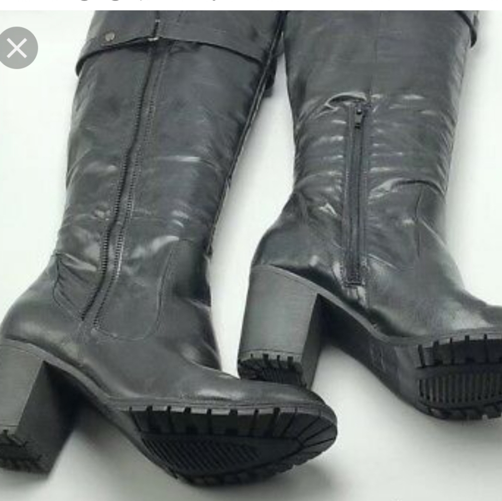 Kenneth Cole Reaction Blkfaux leather size 7 Boots